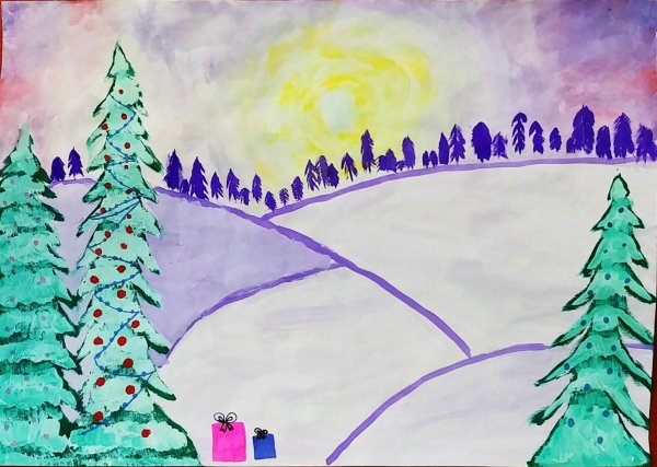 Новогодняя Камчатка рисунки на конкурс