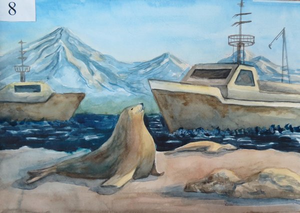 Рисунок на тему Новогодняя Камчатка