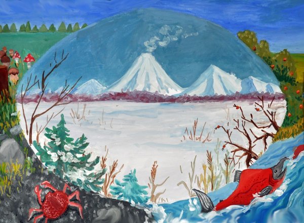 Рисунок Камчатка детский