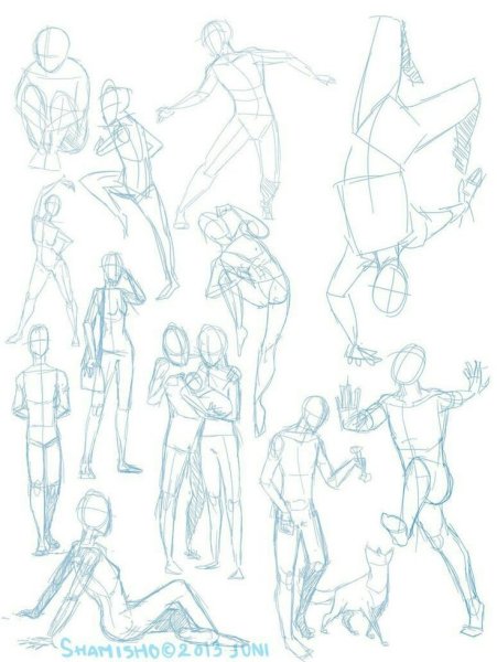 Различные позы для рисования