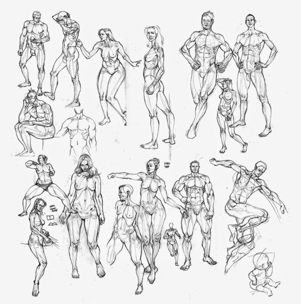 Фигура человека в разных ракурсах