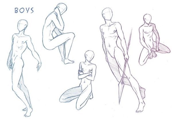 Мужские позы для рисования