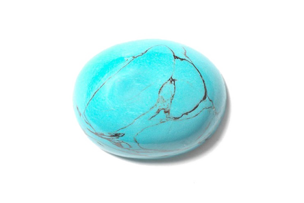 Камень бирюза на прозрачном фоне