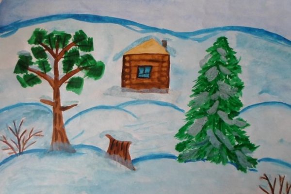 Зимовье рисунок