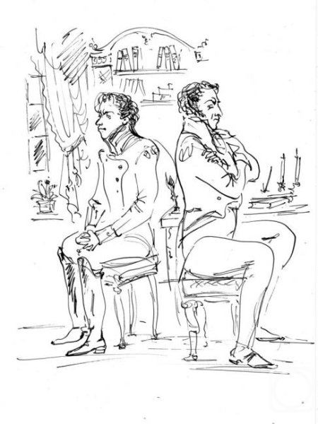 Рисунки Пушкина в лицее