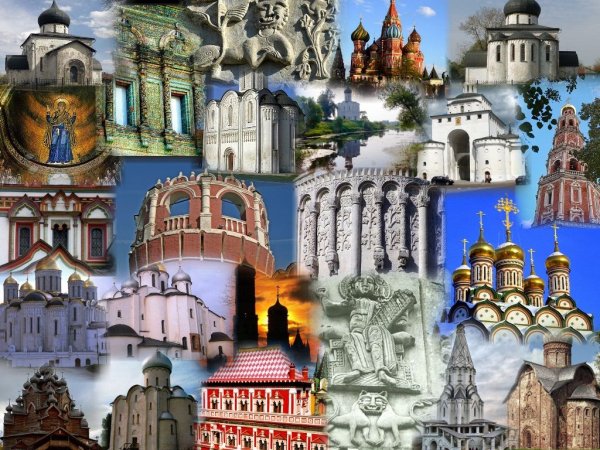 Храмы России коллаж