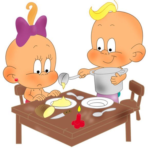 Обед мультяшный