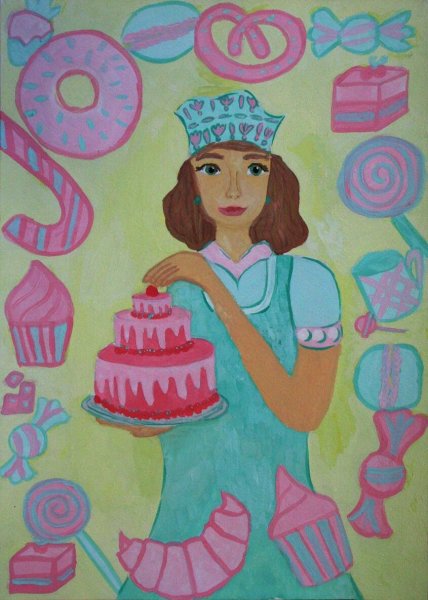 Кондитер рисунок детский