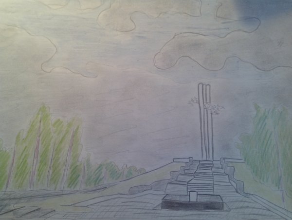 Парк Победы Журавли Саратов рисунок