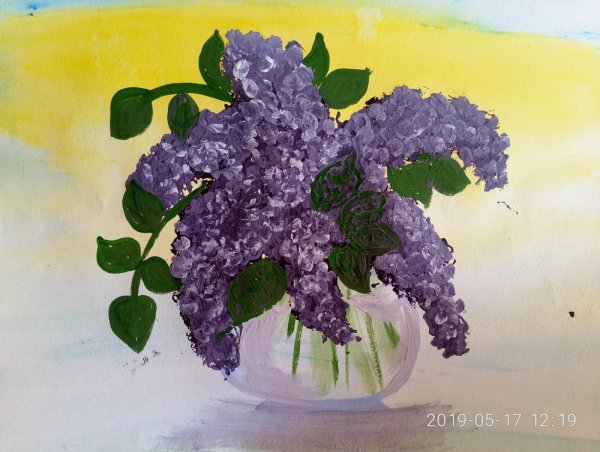 Сирень карандашом