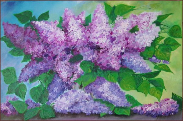 Живопись сирень Валевская Валентина Михайловна