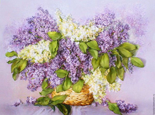 Рисуем букет сирени в гуаши