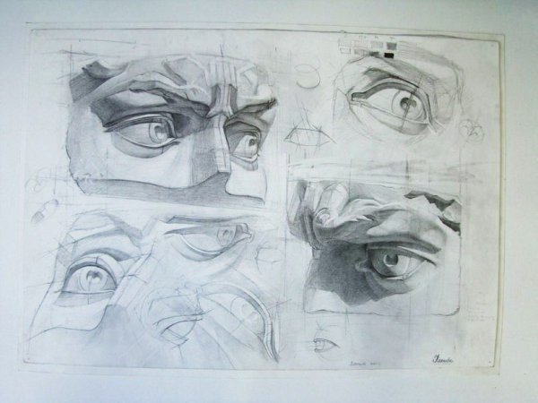 Нос Давида гипс построение