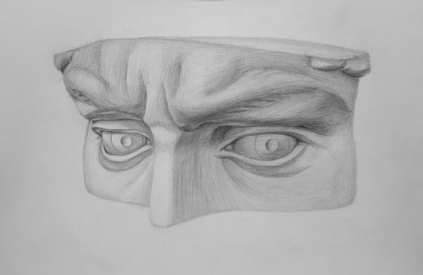 Зарисовки частей лица