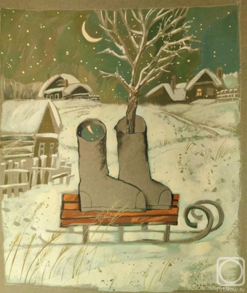 Художник Олеся Сержантова зима