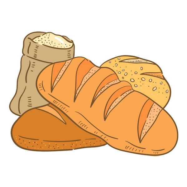 Нарисовать булочные изделия