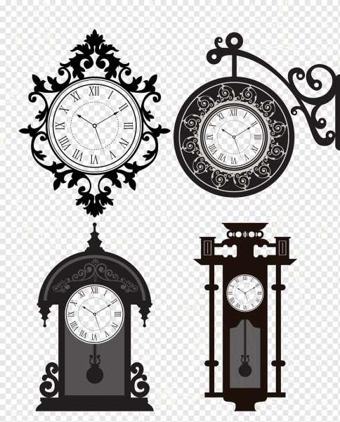 Трафарет старинных часов