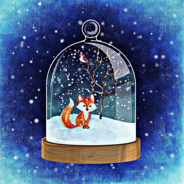 Снежный шар картина