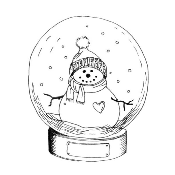 Рисование снежный шар