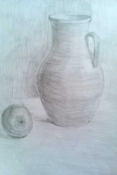 Натюрморт простым карандашом