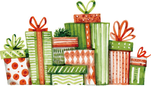 Подарок акварель