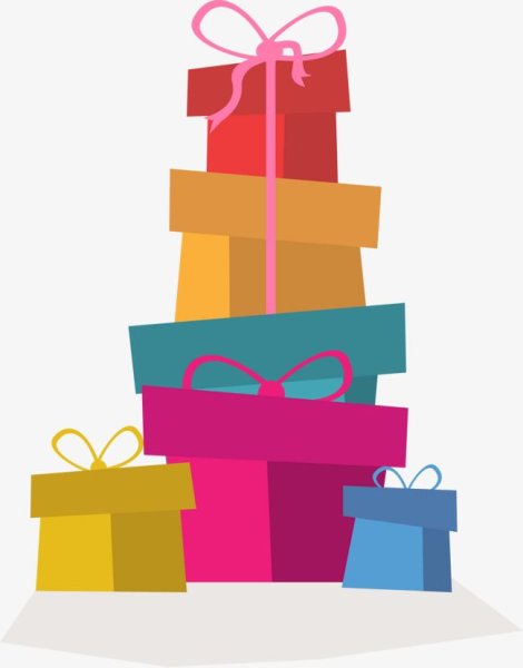 Гора подарков вектор