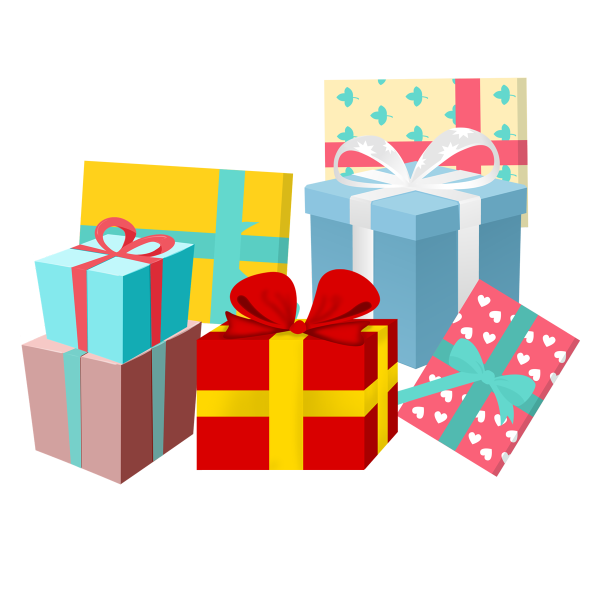 Куча подарков вектор