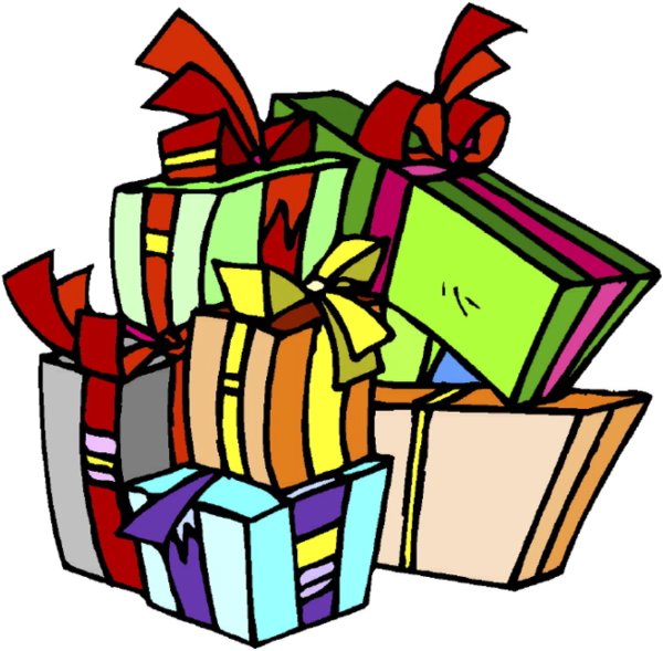 Гора подарков мультяшных