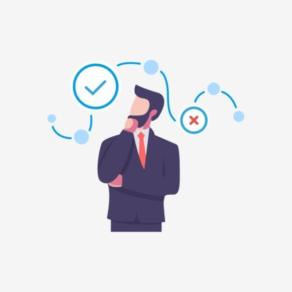 Человек думает вектор