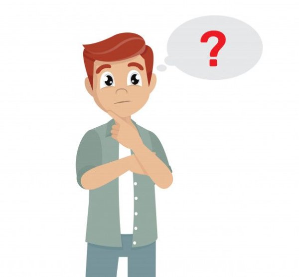 Человек с вопросом мультяшный