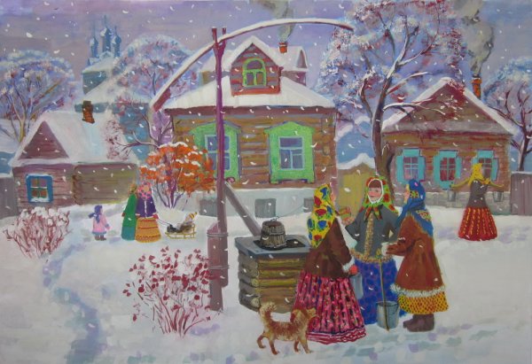 Художник Елена Уварова Масленица