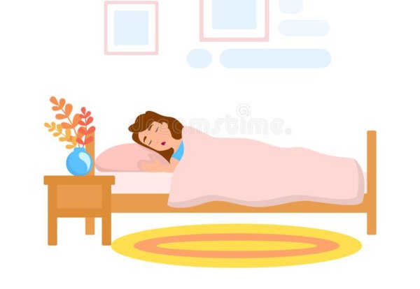 Кровать со спящим человеком