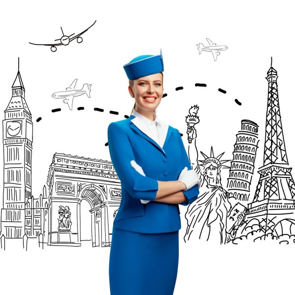 Стюардесса мультяшный