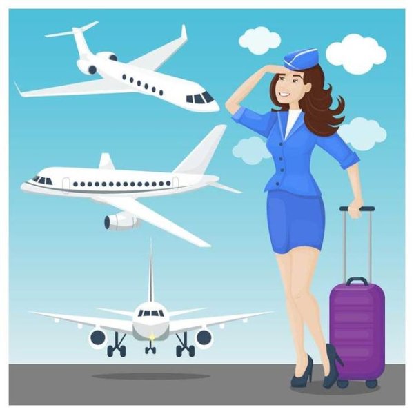 Стюардесса мультяшка