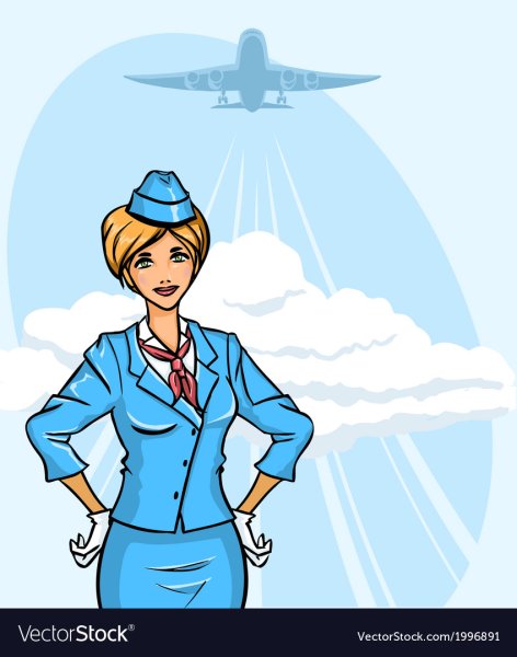 Рисунок на тему стюардесса