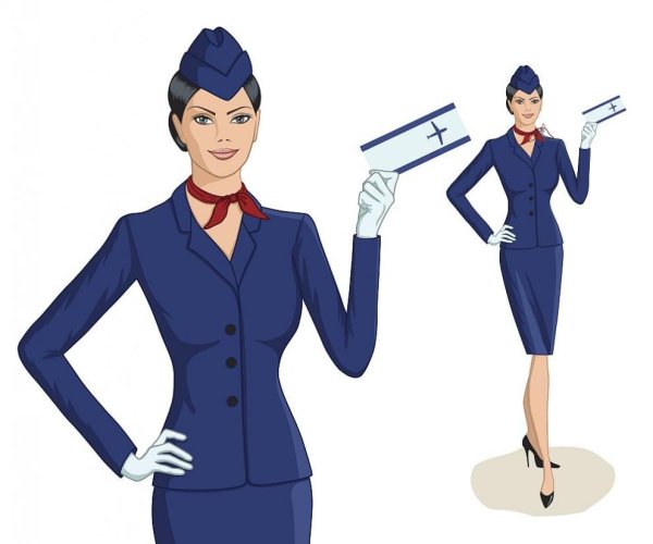 Рисунок на тему стюардесса
