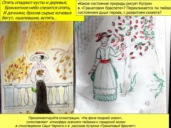 Рисунок к произведению гранатовый браслет