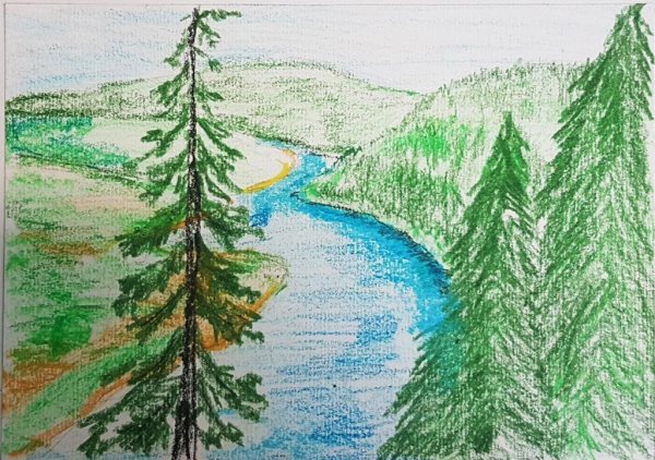 Пейзаж родного края Урал