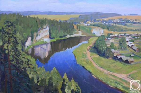 Река Чусовая на картинах Андрея Ржакова