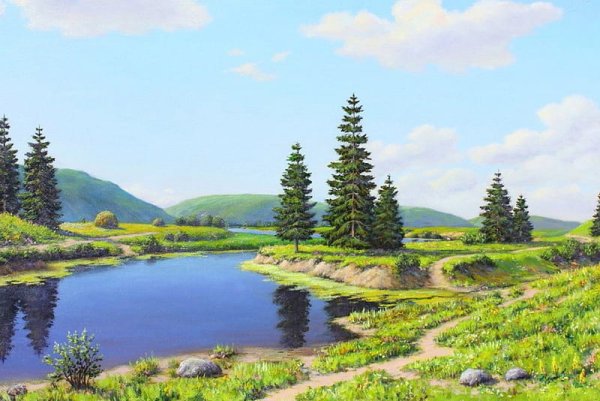 Пейзаж родного края Урал