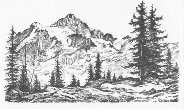 Пейзаж для выжигания