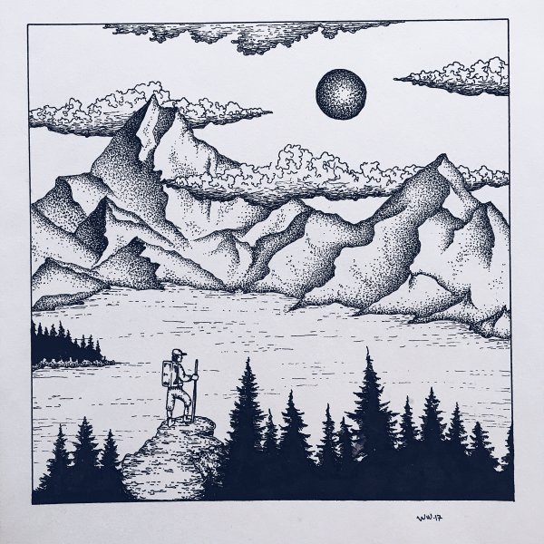 Природа карандашом