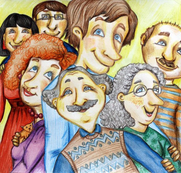 Смешная семейка рисунки