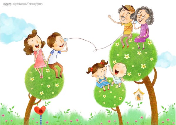 Дружная семья мультяшная