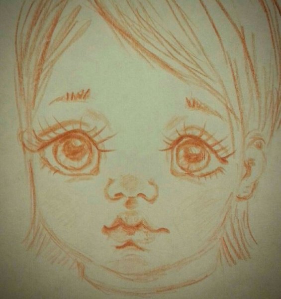 Эскиз лица куклы