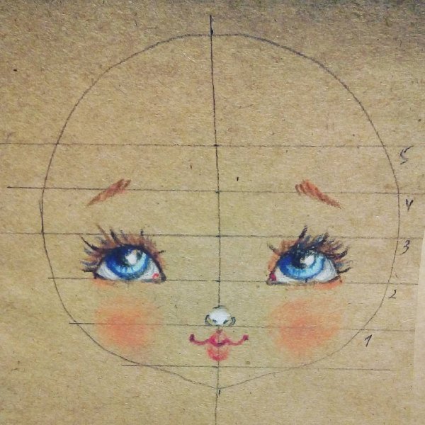 Рисование кукольного лица