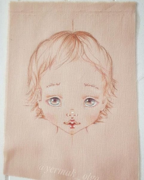 Рисование лица кукле