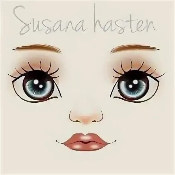 Трафарет кукольного лица