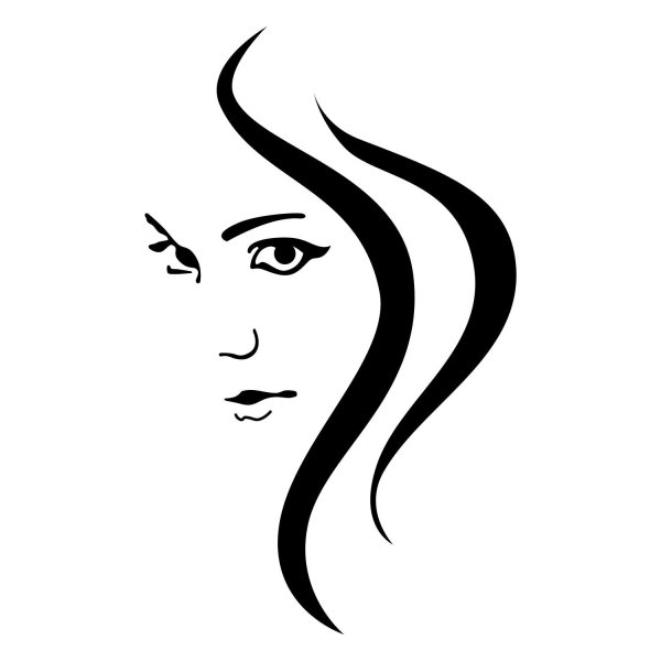 Очертания женского лица