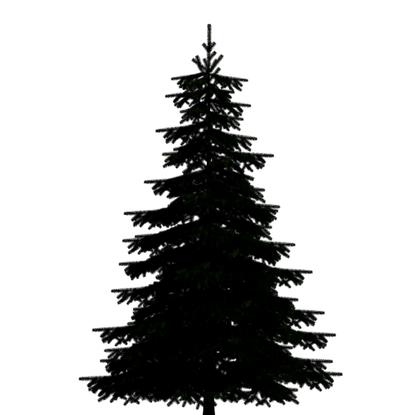 Елка черная без фона